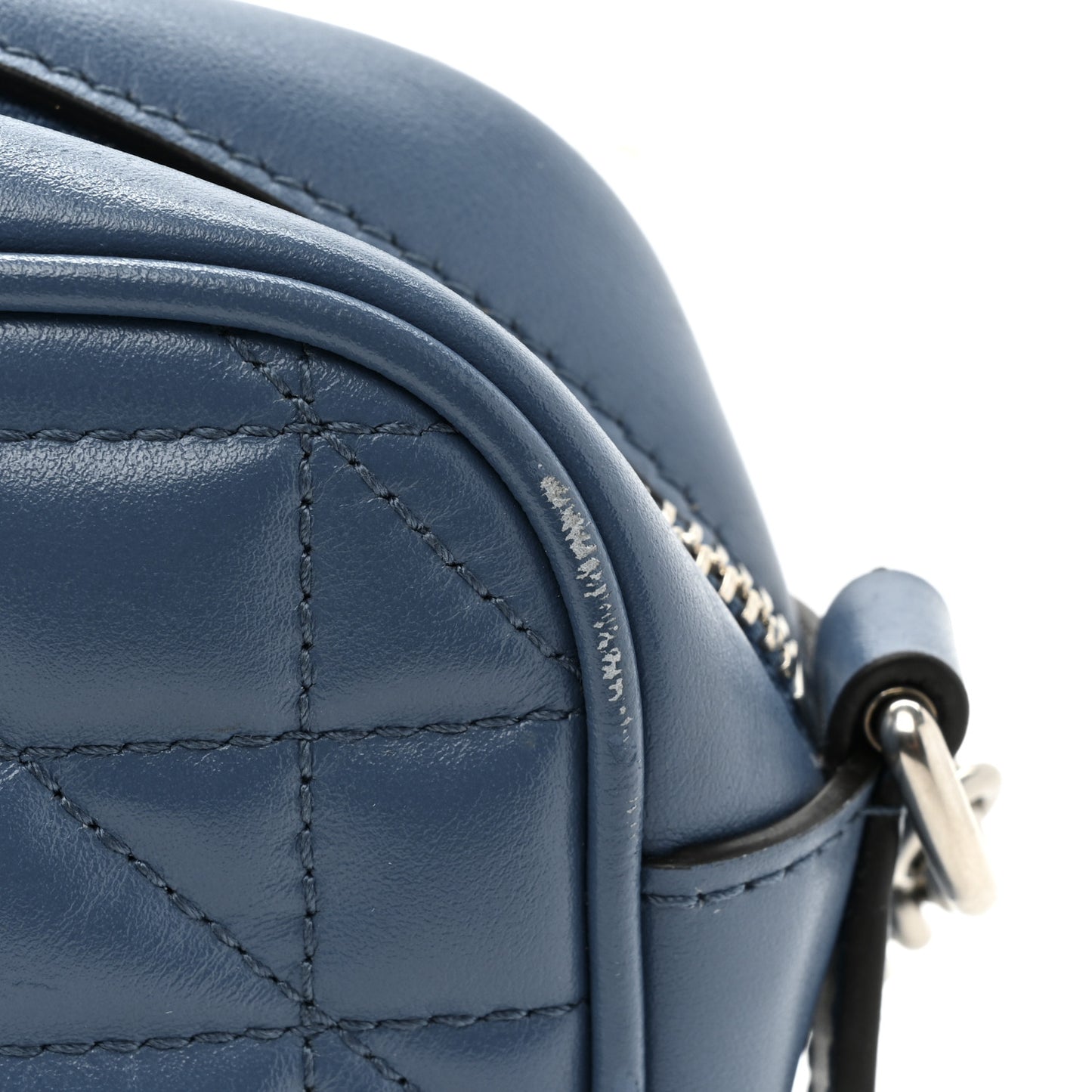 Calfskin Matelasse Aria Mini GG Marmont Chain Shoulder Bag Clear Blue