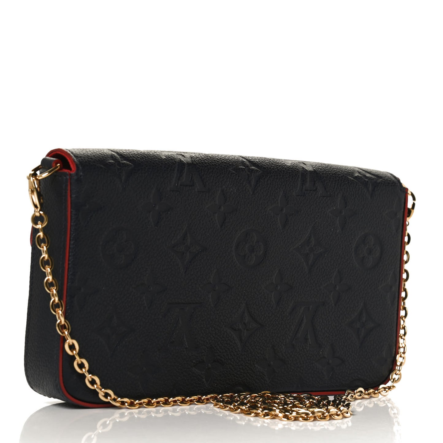 Empreinte Pochette Felicie Chain Wallet Marine Rouge