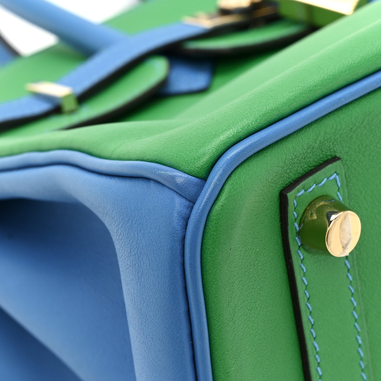 Swift Horseshoe Birkin 25 Vert Vertigo Bleu Hydra