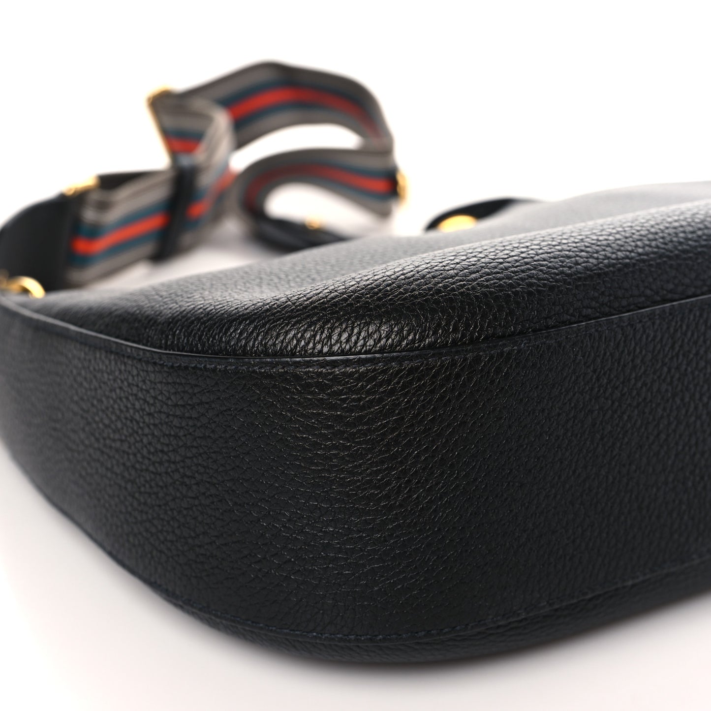 Vitello Daino Zippered Messenger Hobo Black