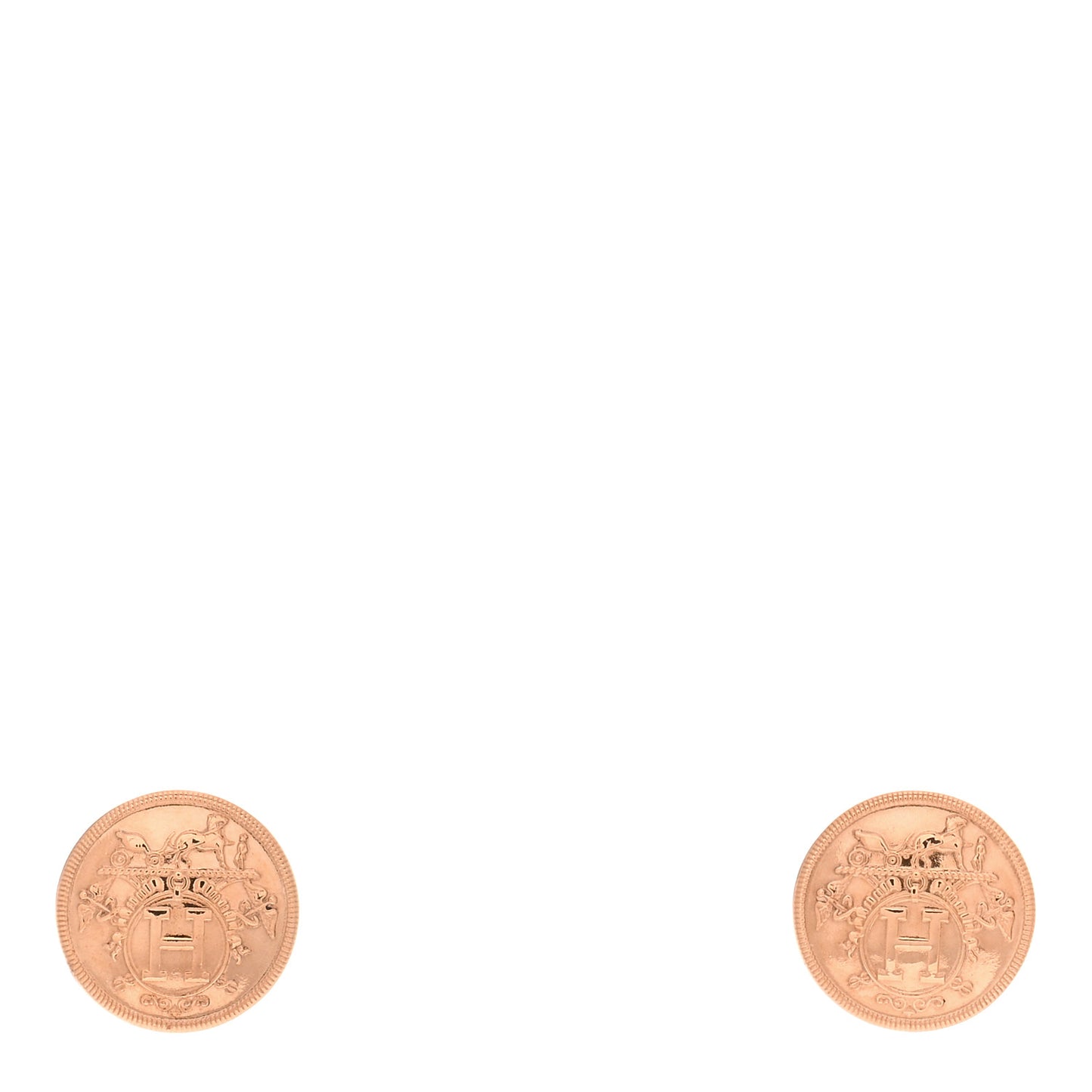 18K Rose Gold TPM Ex-Libris Stud Earrings