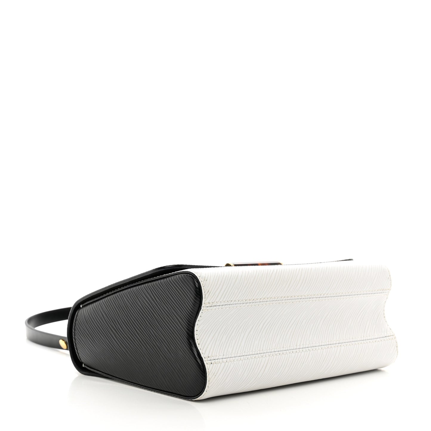 Epi Tortoiseshell Twist Shoulder Bag MM Black White