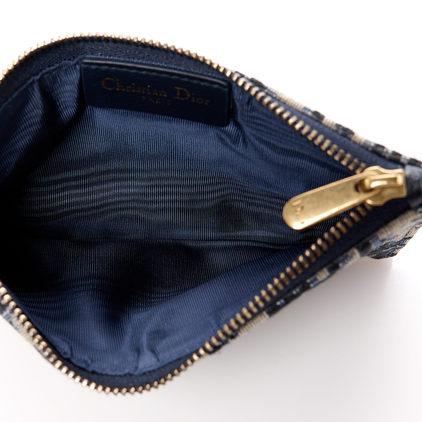 Oblique Saddle Chain Long Wallet Blue