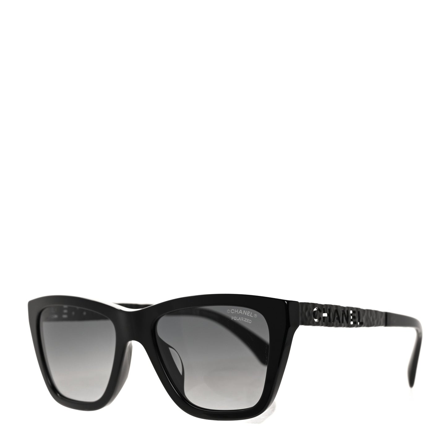 Acetate Metal Polarized Rectangle Sunglasses 5442 Black