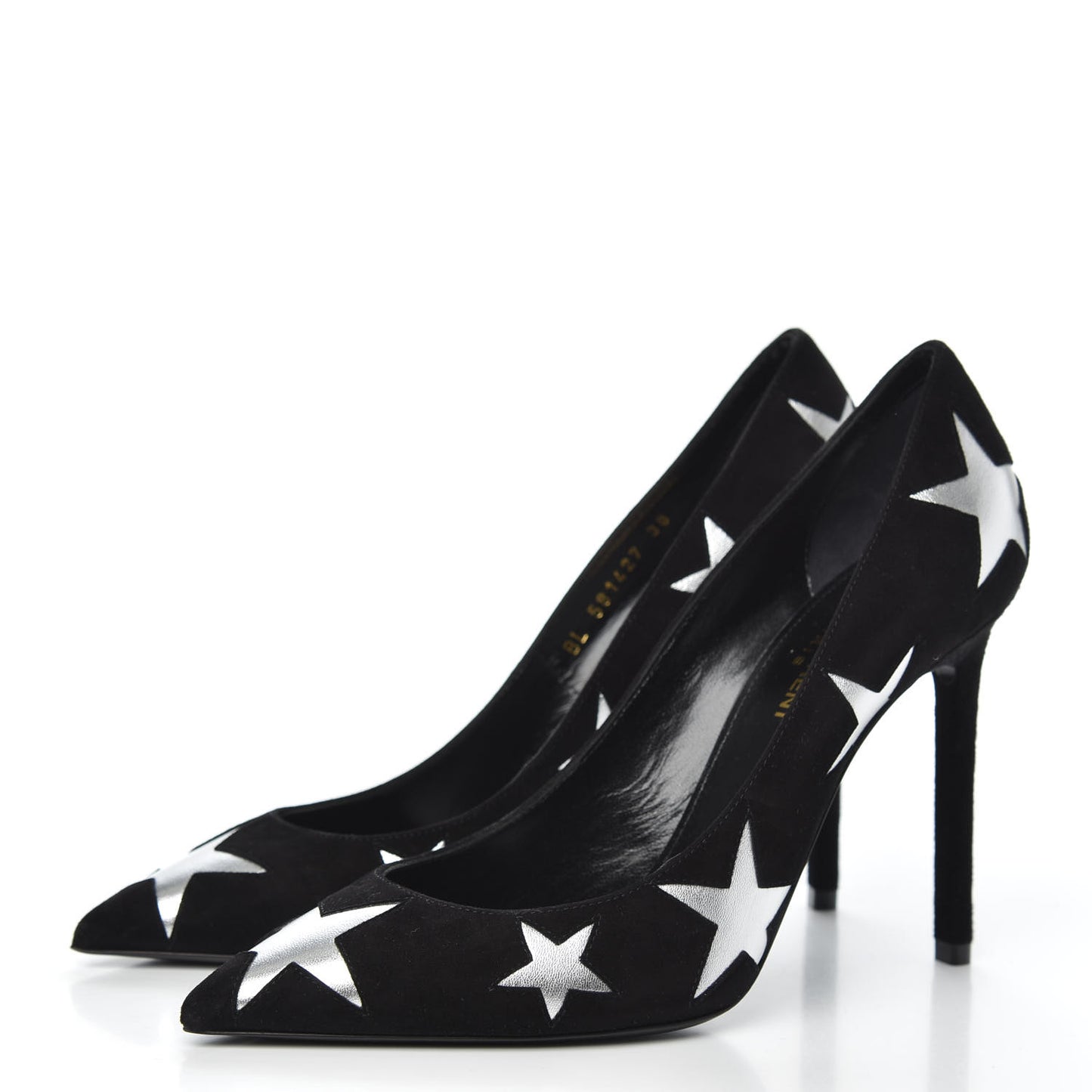 Kid Scamosciato Anja Star 105 Pumps 38 Black Silver