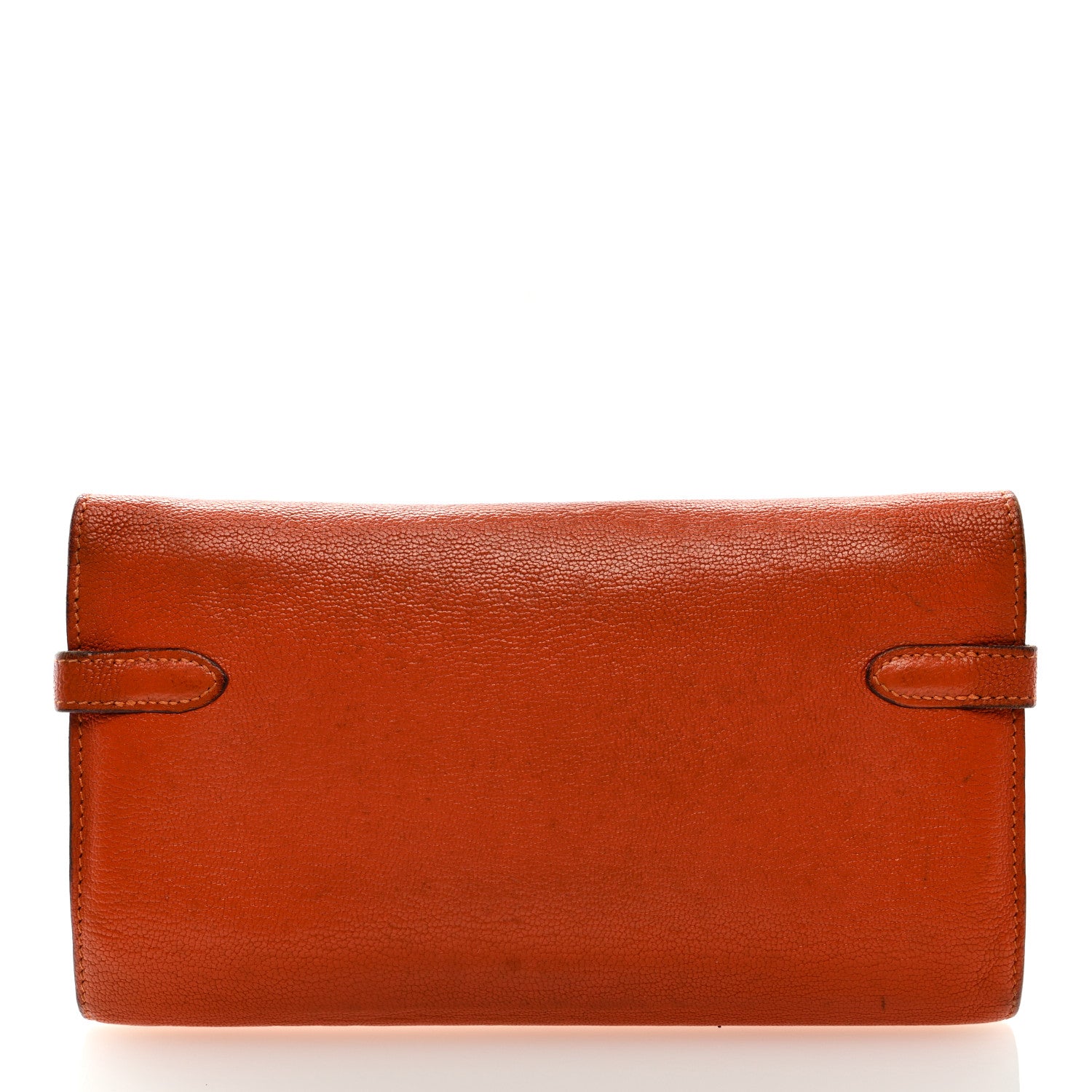 Hermes Chevre Mysore Kelly Longue Wallet Orange 16 of 18