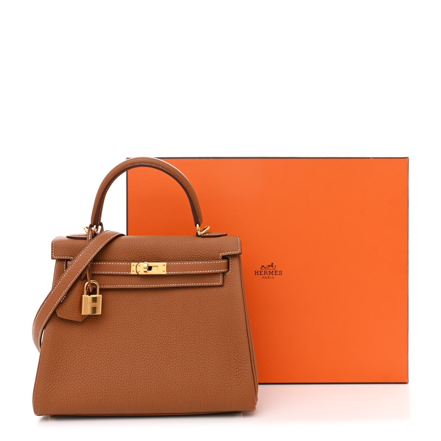 Hermes Togo Kelly Retourne 25 Gold 15 of 15