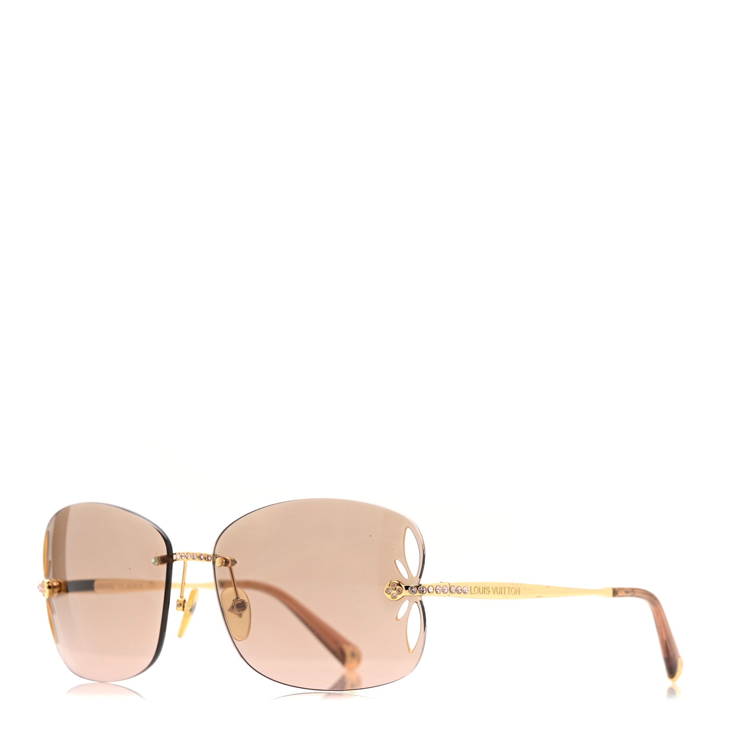 Louis Vuitton Lily Sunglasses Z0543U Brown Glitter 1841305