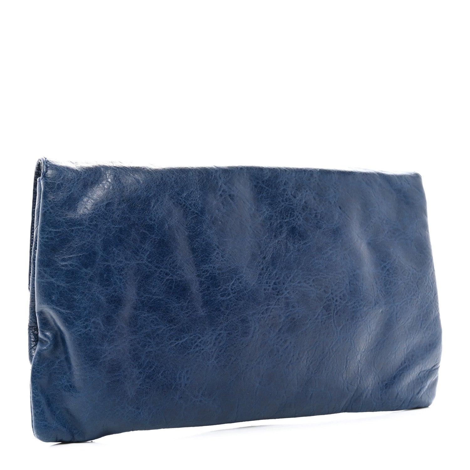 Balenciaga Agneau Giant 12 Silver Hardware Envelope Clutch Bleu Mineral 3 of 7