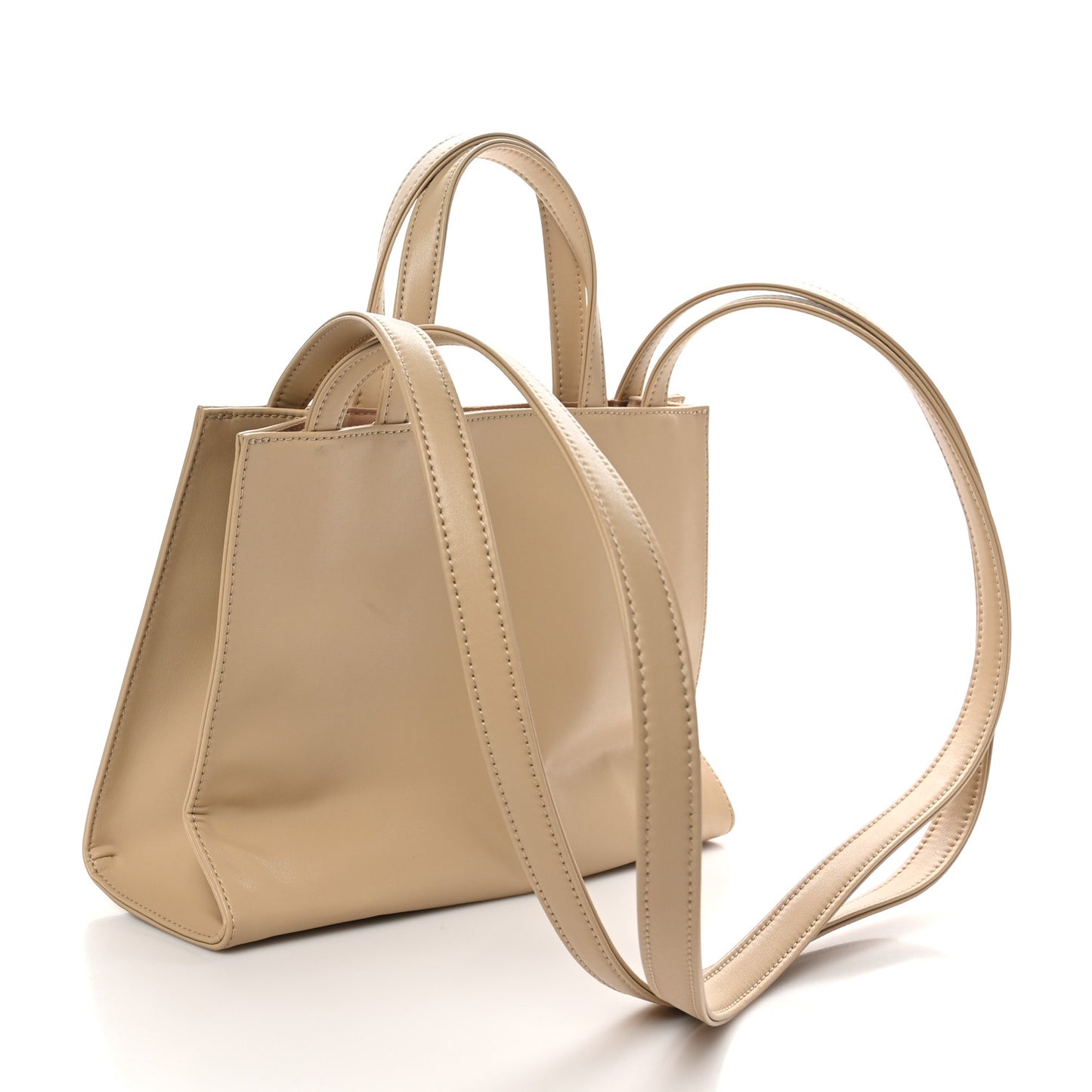 Vegan Leather Shmedium Shopping Bag Cream