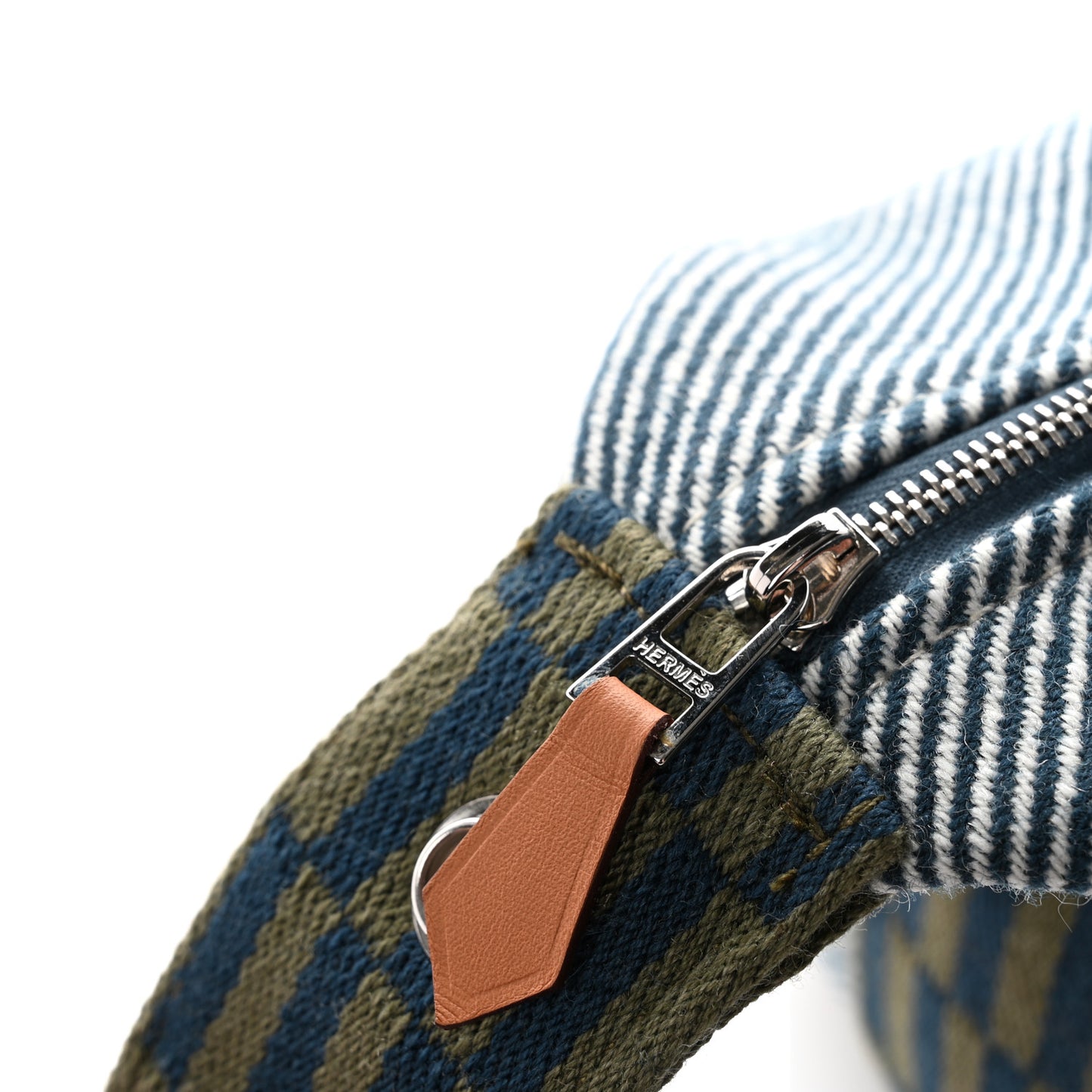 Wool Small Bride-A-Brac H Natte Pouch Bleu Abysse