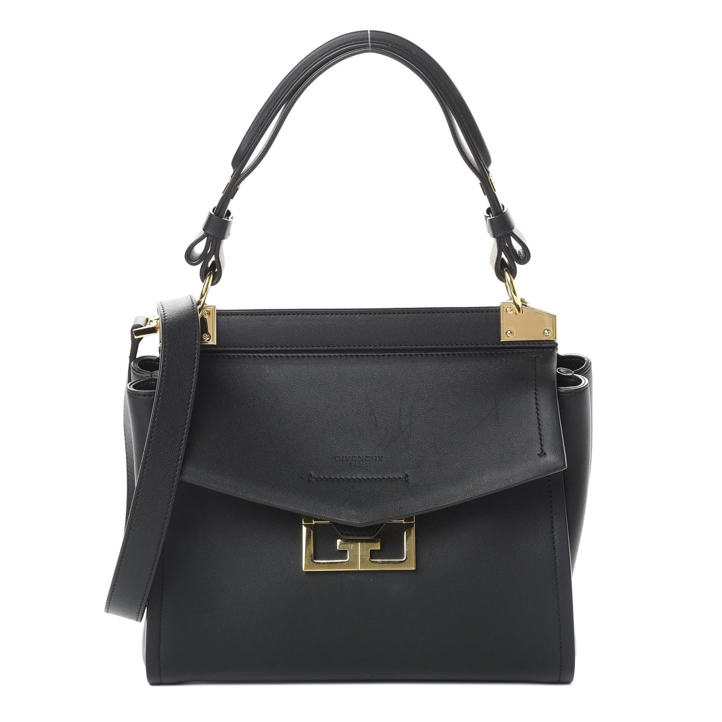 Calfskin Small Mystic Shoulder Bag Black