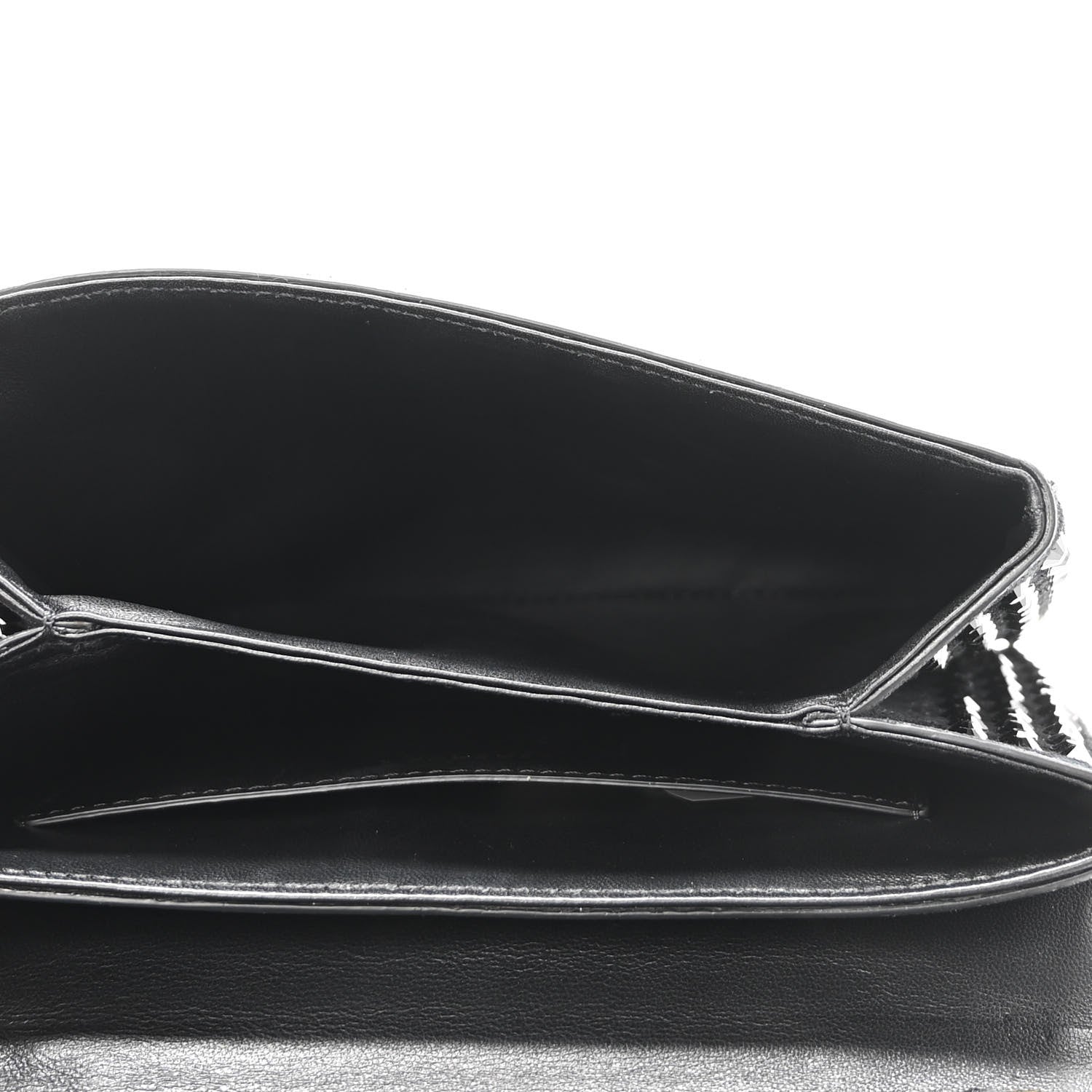 Versace Suede Studded Virtus Chain Clutch Black 5 of 9