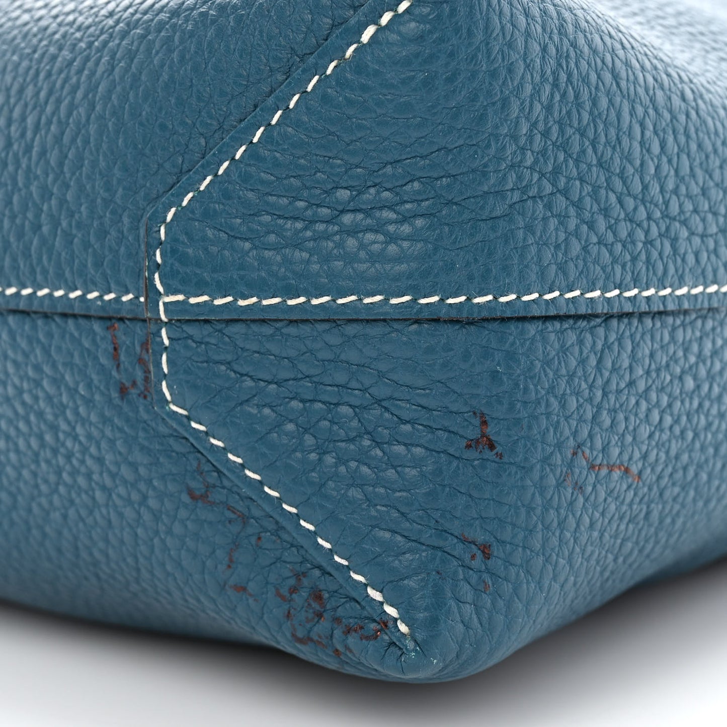 Taurillon Clemence Double Sens 36 Reversible Tote Bleu Sapphire Izmir