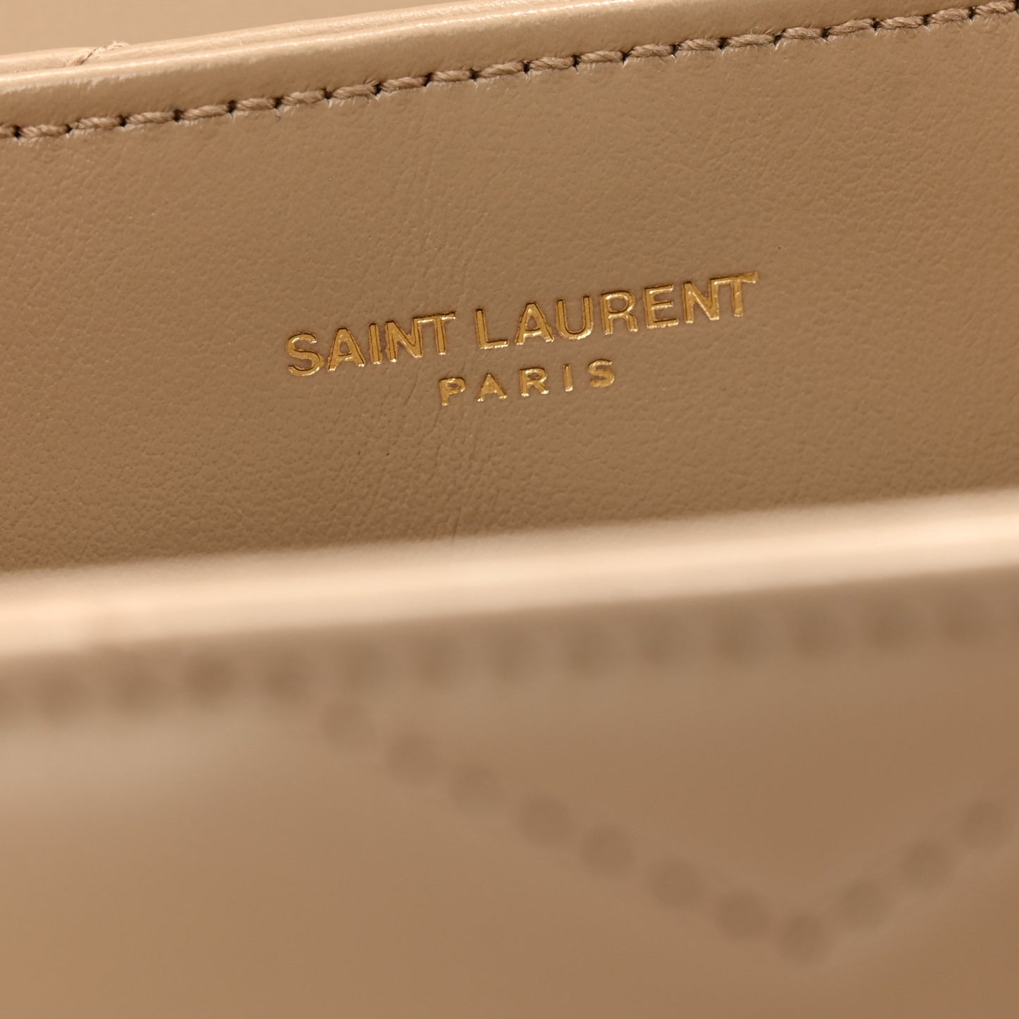 Calfskin Y Quilted Monogram Small Loulou Chain Satchel Dark Beige