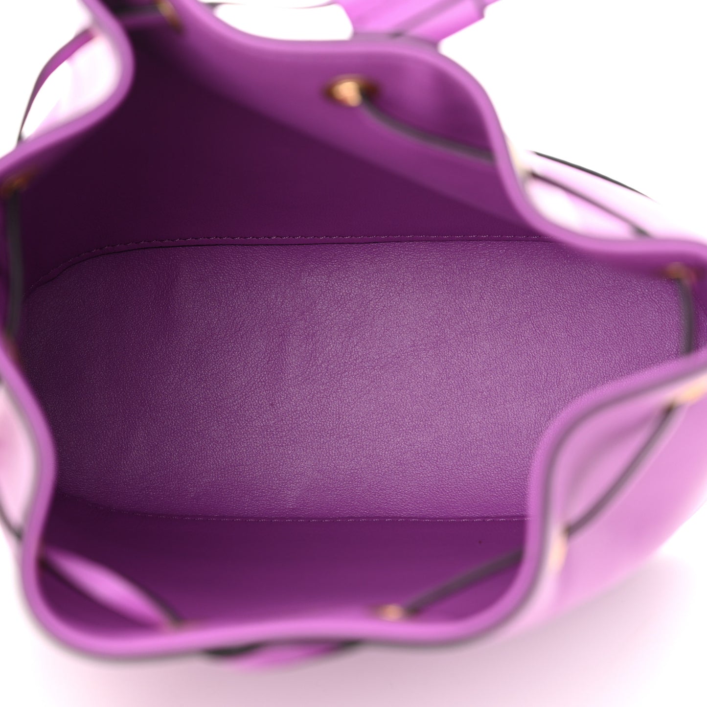 Nappa Mini VLogo Signature Chain Bucket Bag Vivid Violet
