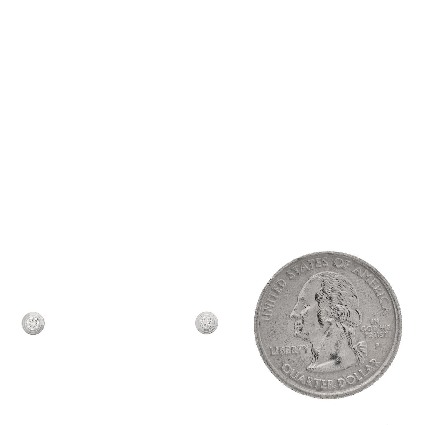 18K White Gold Diamond XS D'Amour Earrings