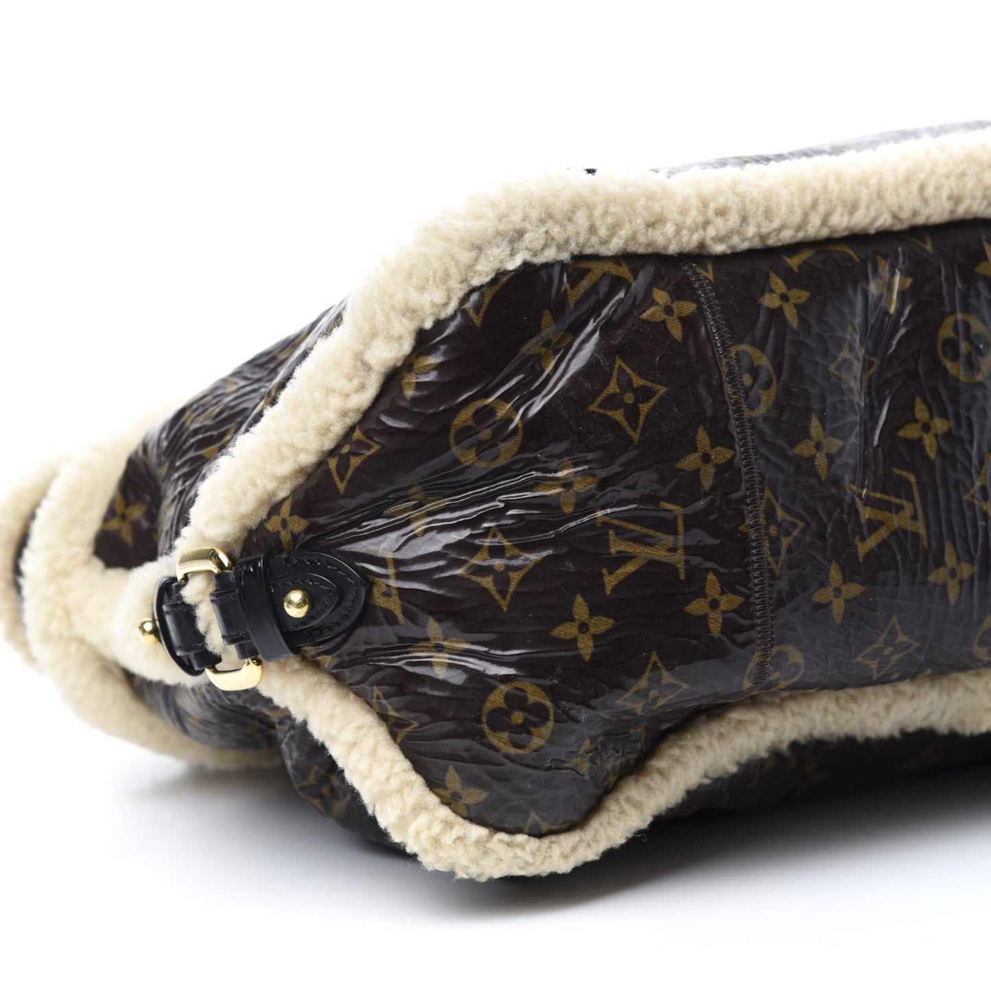 Patent Monogram Shearling Sac Thunder