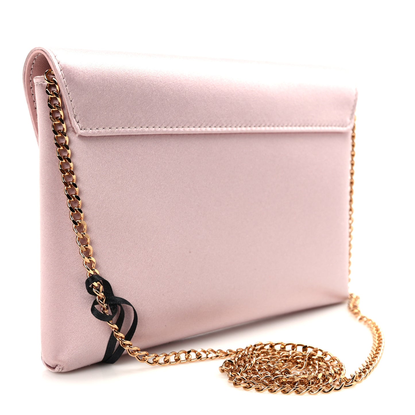Satin La Medusa Envelope Clutch Dusty Rose