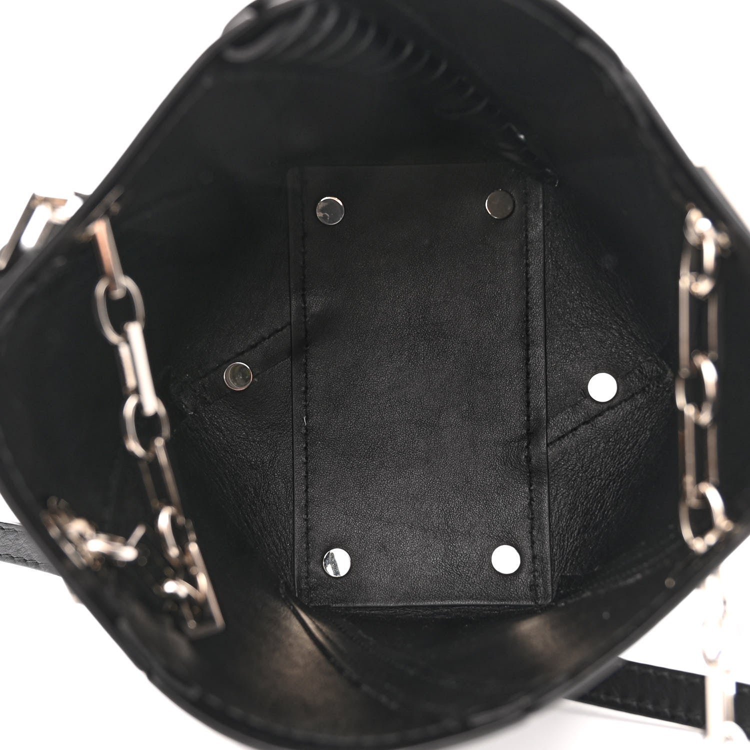 Proenza Schouler Smooth Calfskin Mini Hex Bucket Bag Black 6 of 8