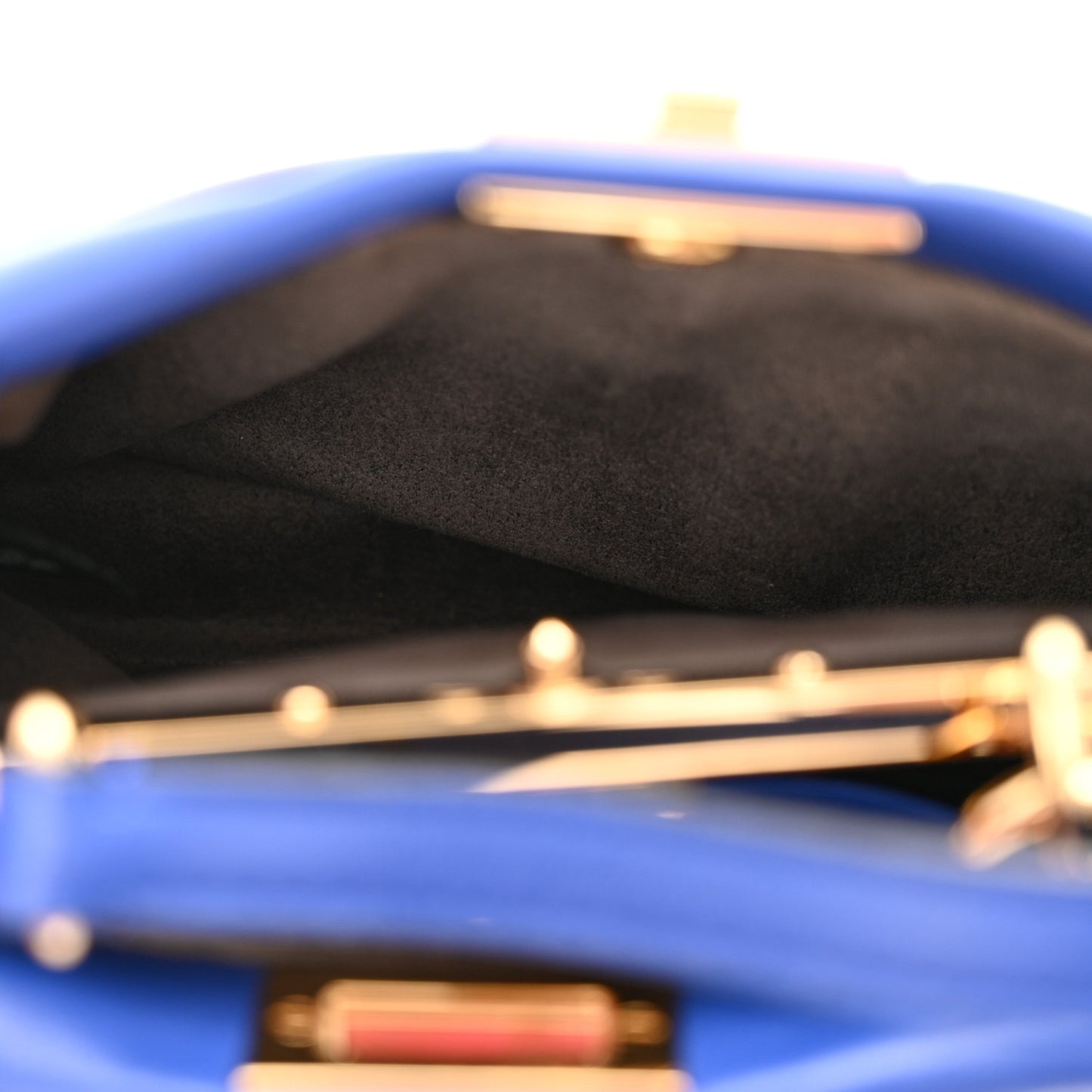 Shiny Nappa Micro Peekaboo Iconic Satchel Bleuette