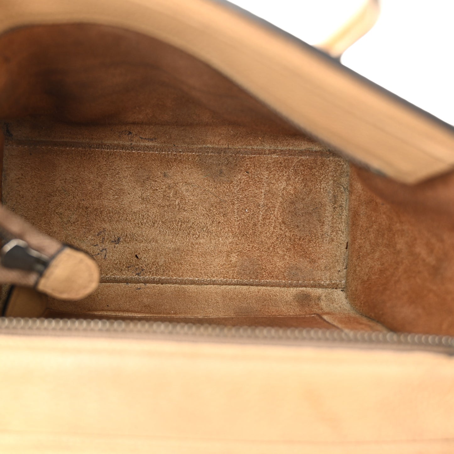 Drummed Calfskin Nano Luggage Dune