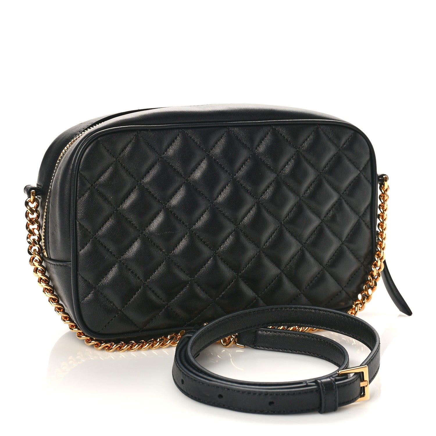Versace Nappa Quilted Medium Medusa Camera Bag Black 3 of 8