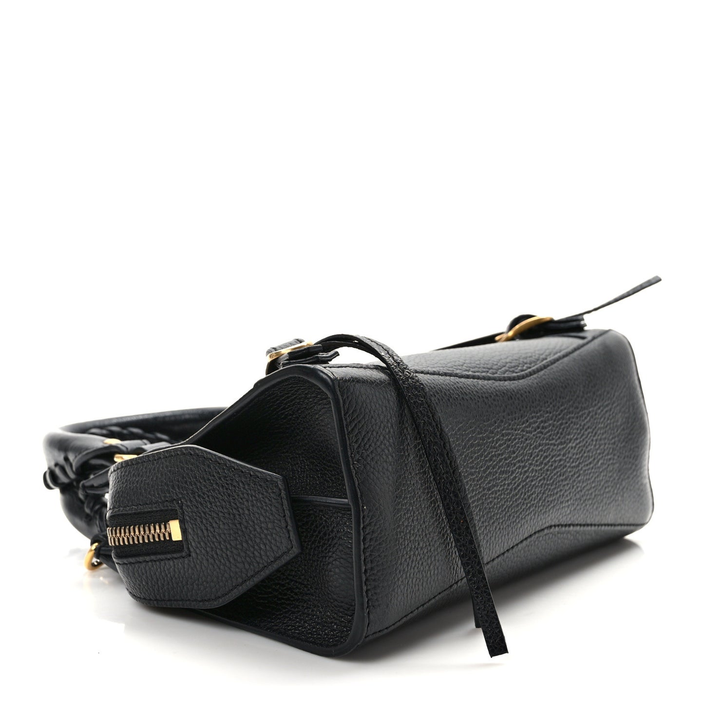 Grained Calfskin Neo Classic Gold Hardware Mini City Black