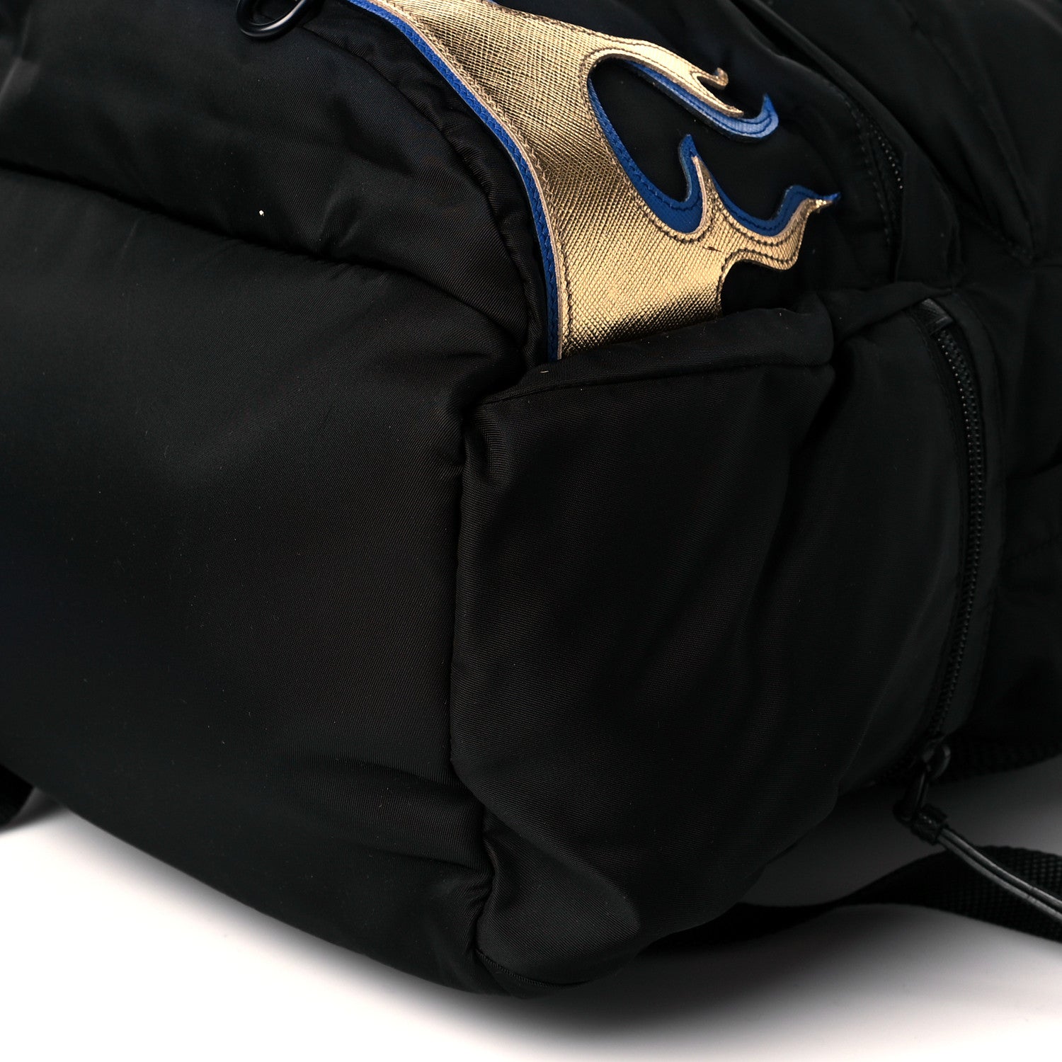 Prada Nylon Saffiano Flame Backpack Black 9 of 9