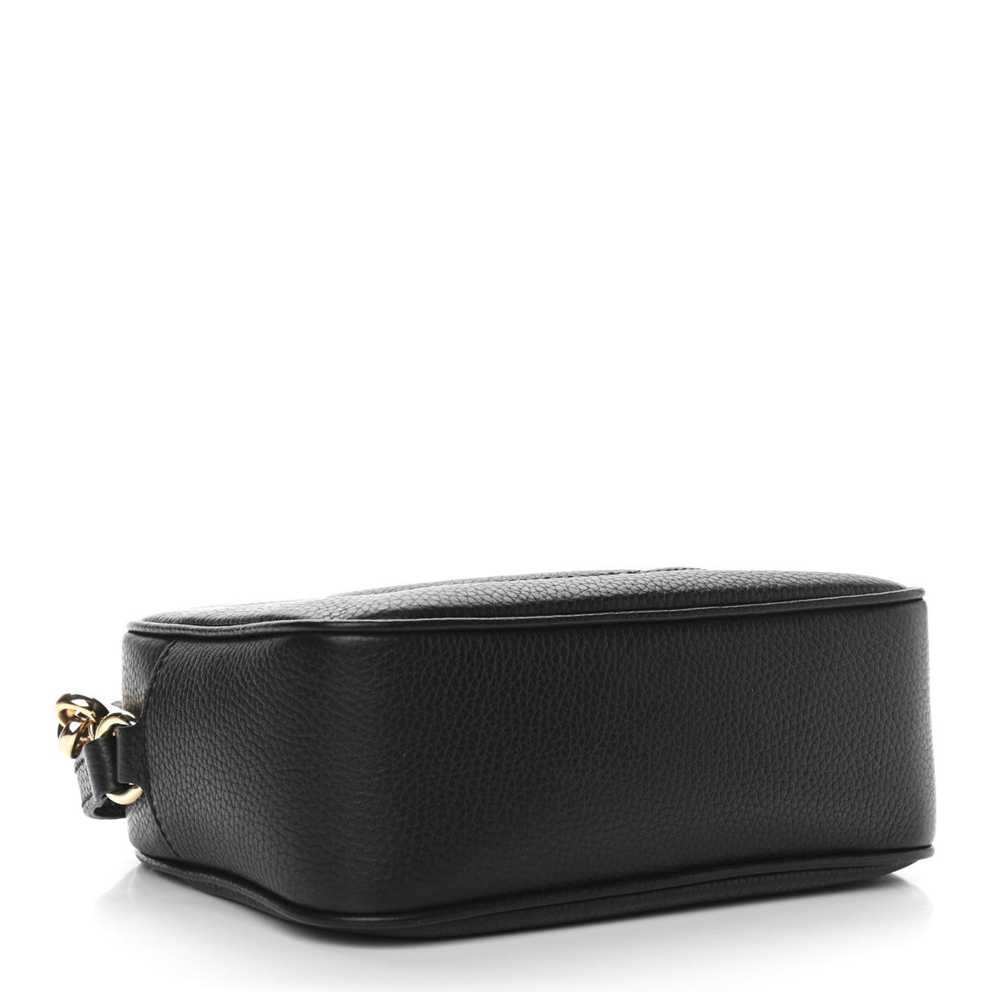 Pebbled Calfskin Small Soho Disco Bag Black