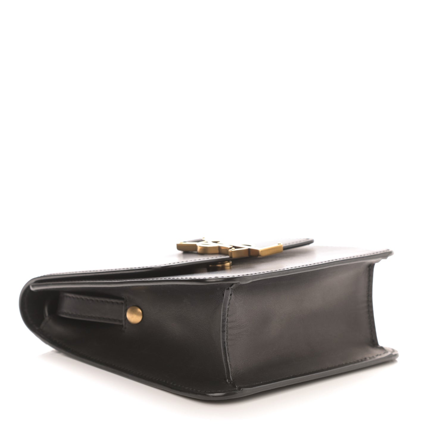 Smooth Calfskin North South Kaia Satchel Black