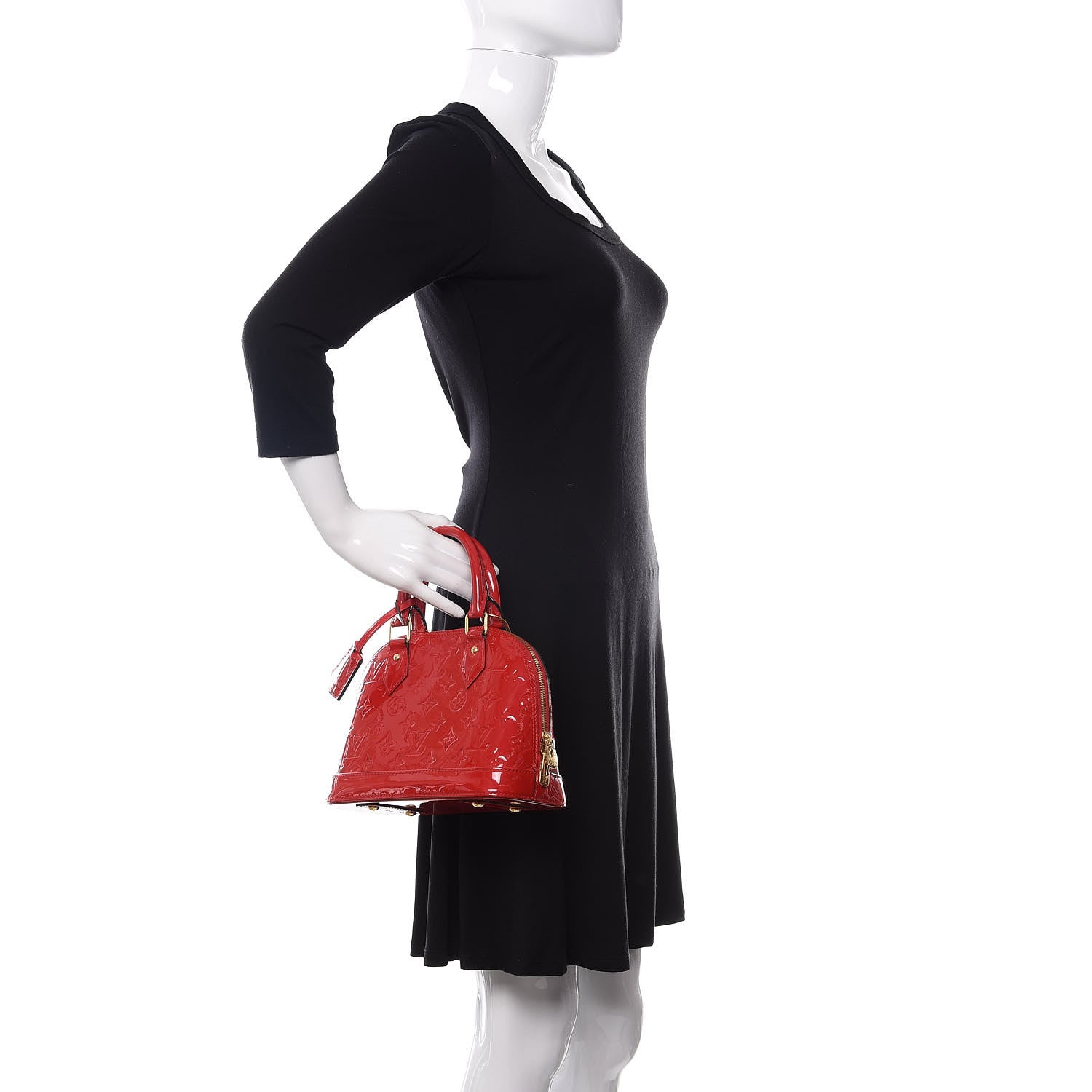 Louis Vuitton Vernis Alma BB Cherry 3 of 10