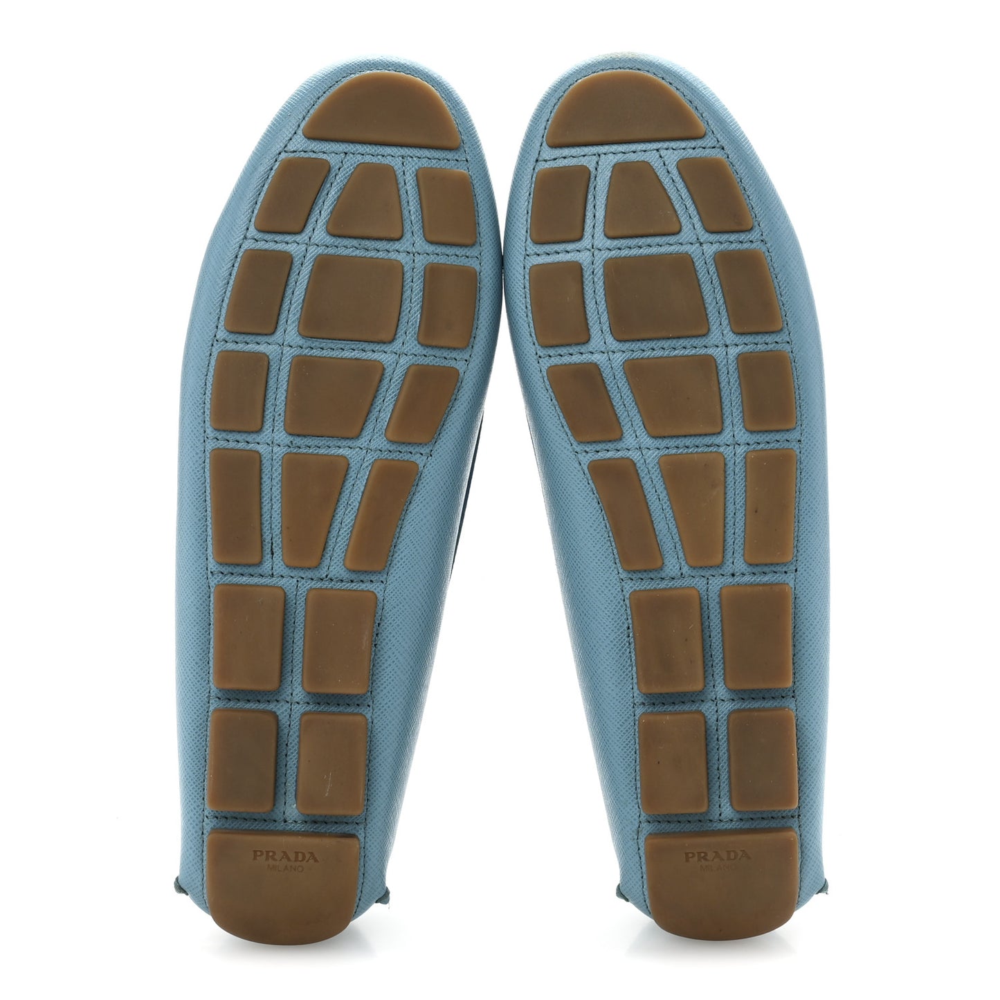 Saffiano Logo Womens Loafers 39 Turchese