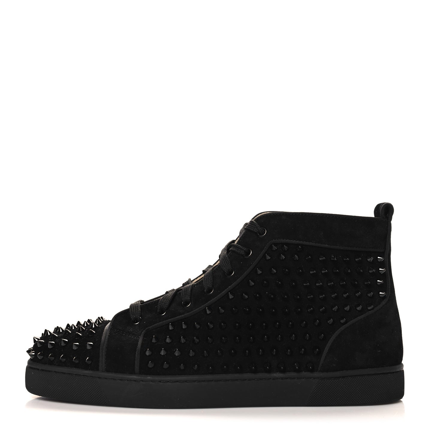 Veau Velours Mens Louis Orlato Flat Spikes Sneakers 45.5 Black