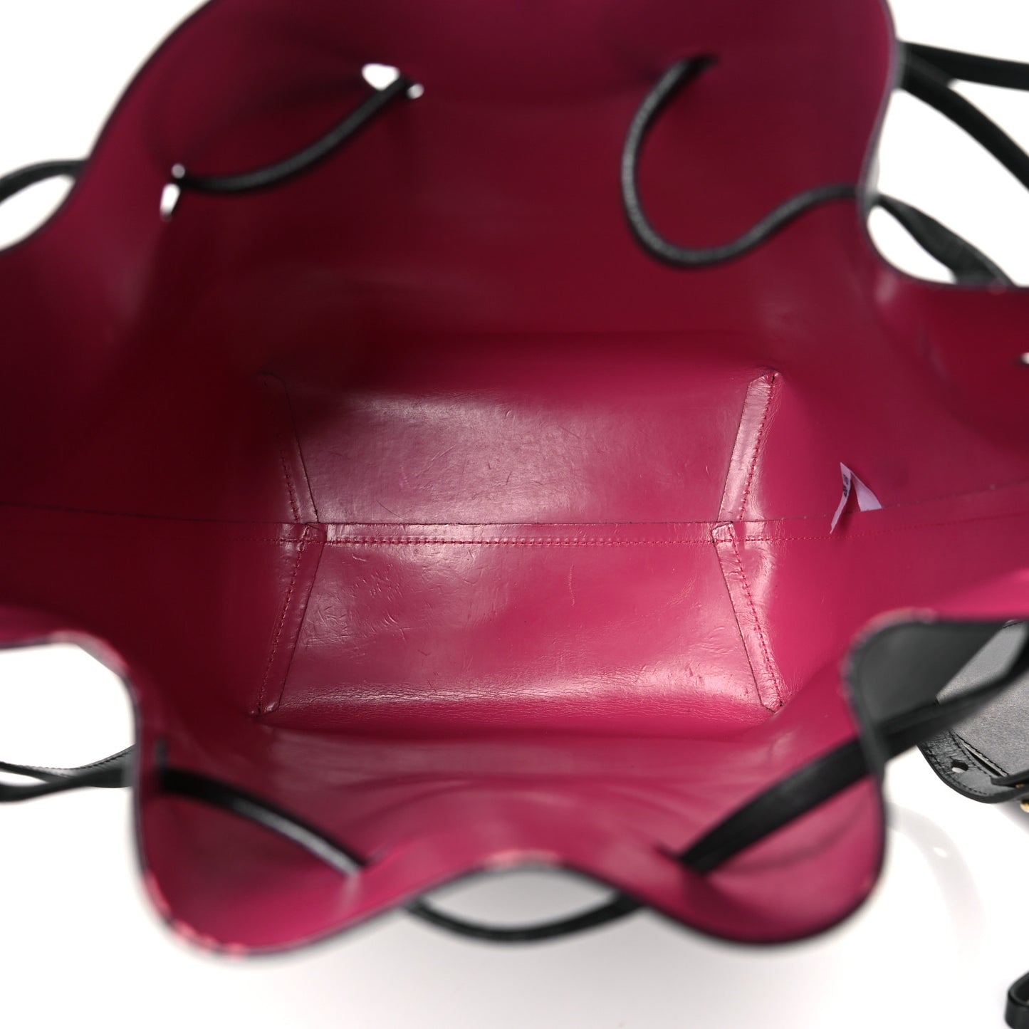 Vegetable Tanned Calfskin Bucket Bag Black Dolly