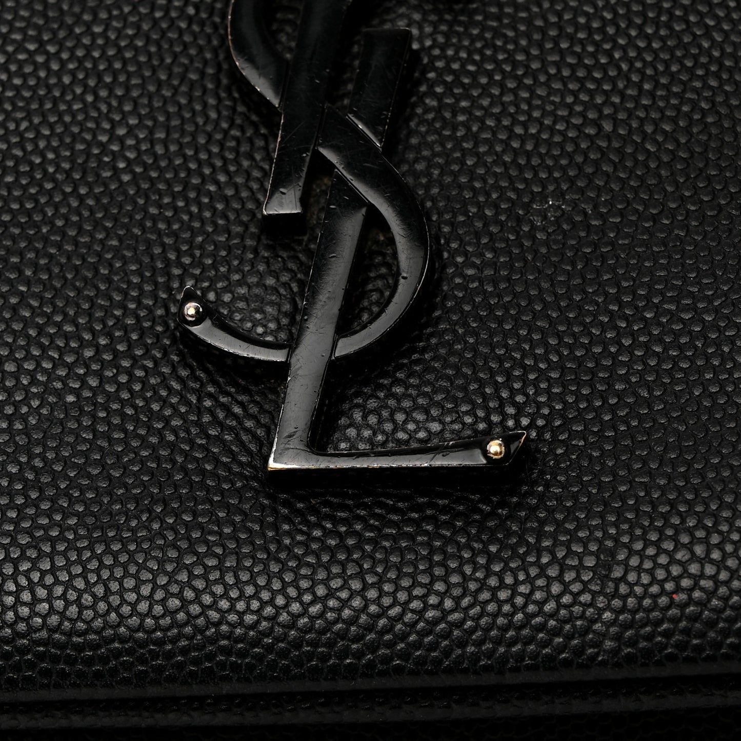 Grain De Poudre Medium West Hollywood Monogram Fold-Over Black