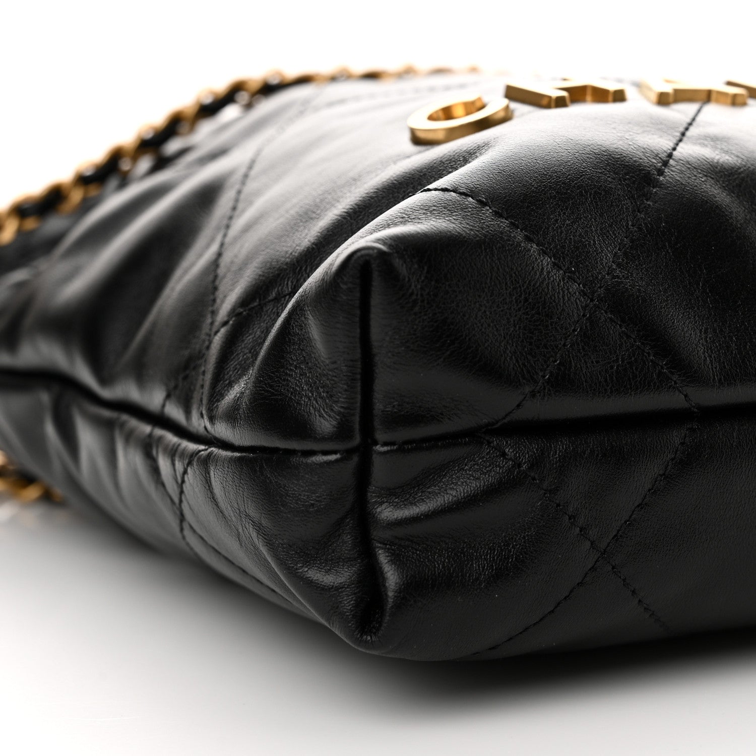 Chanel Shiny Calfskin Quilted Mini Chanel 22 Black 9 of 11