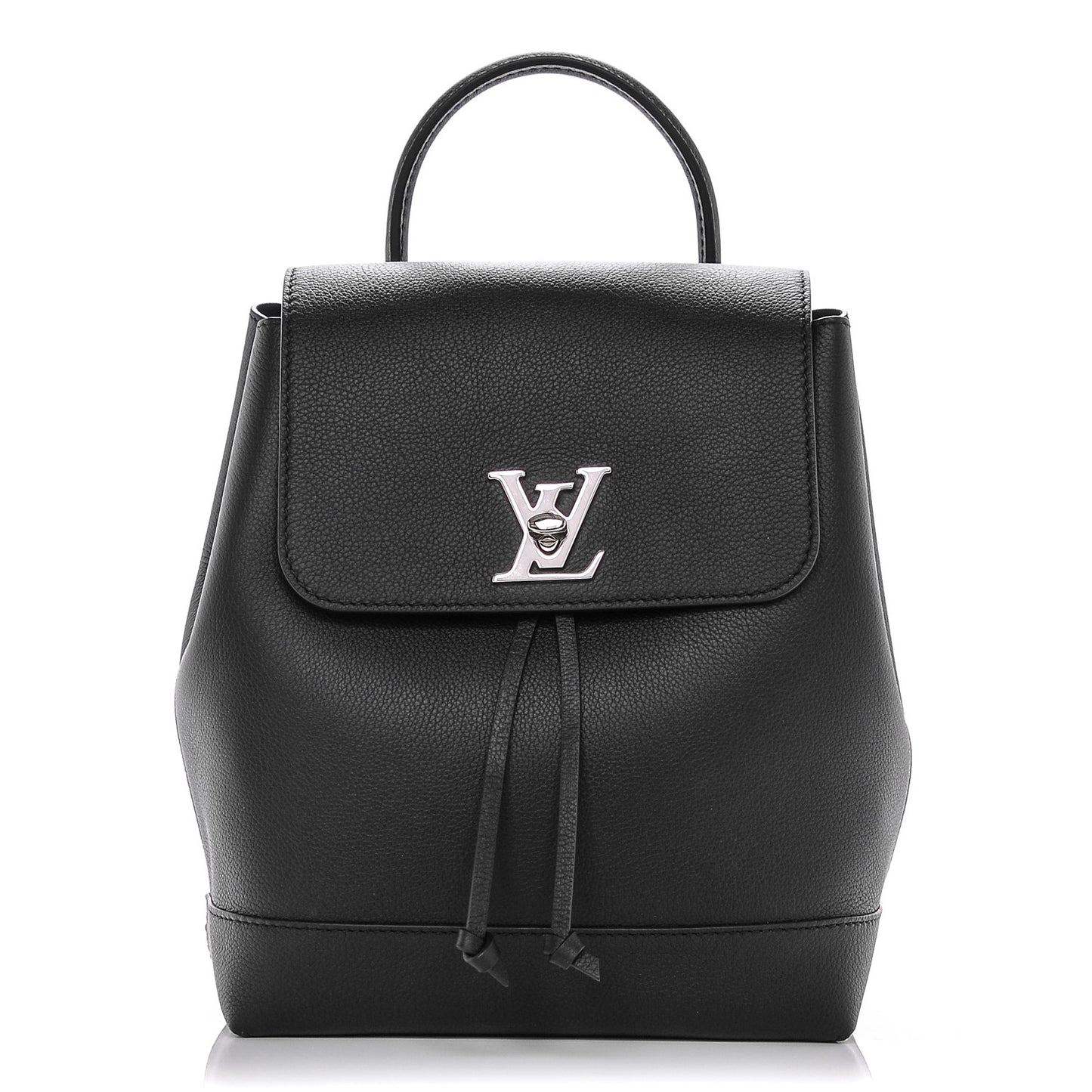 Calfskin Lockme Backpack Black