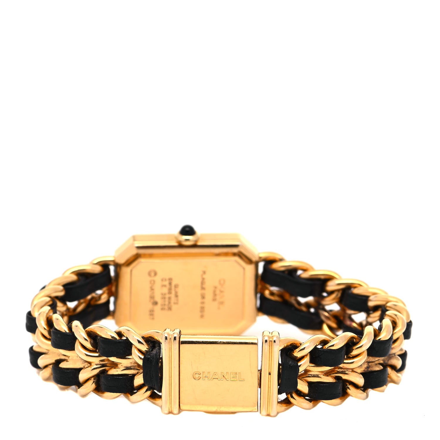 Chanel Stainless Steel Lambskin 20mm Chain Premiere Quartz Watch Gold L 3 of 4