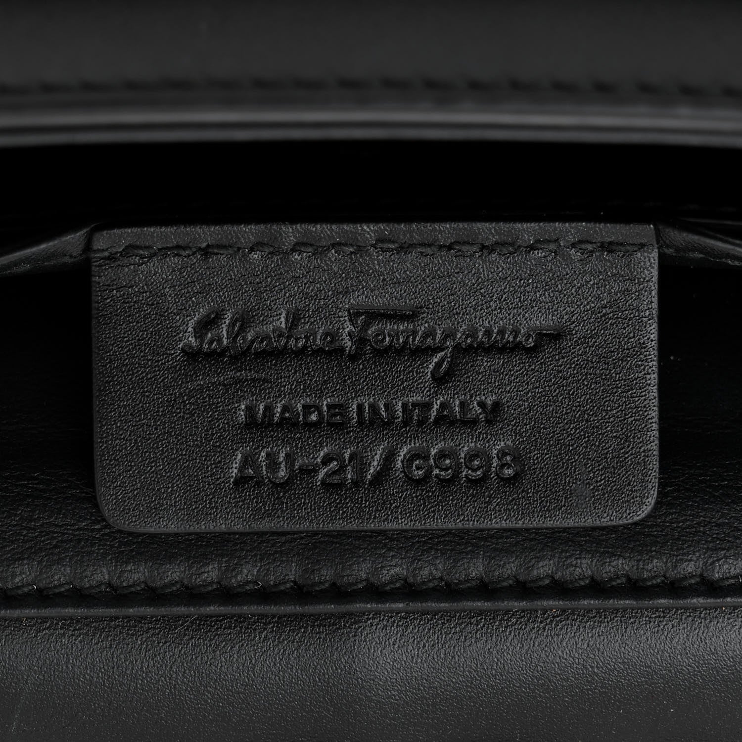 Salvatore Ferragamo Calfskin Small Vela Flap Bag Black 6 of 10
