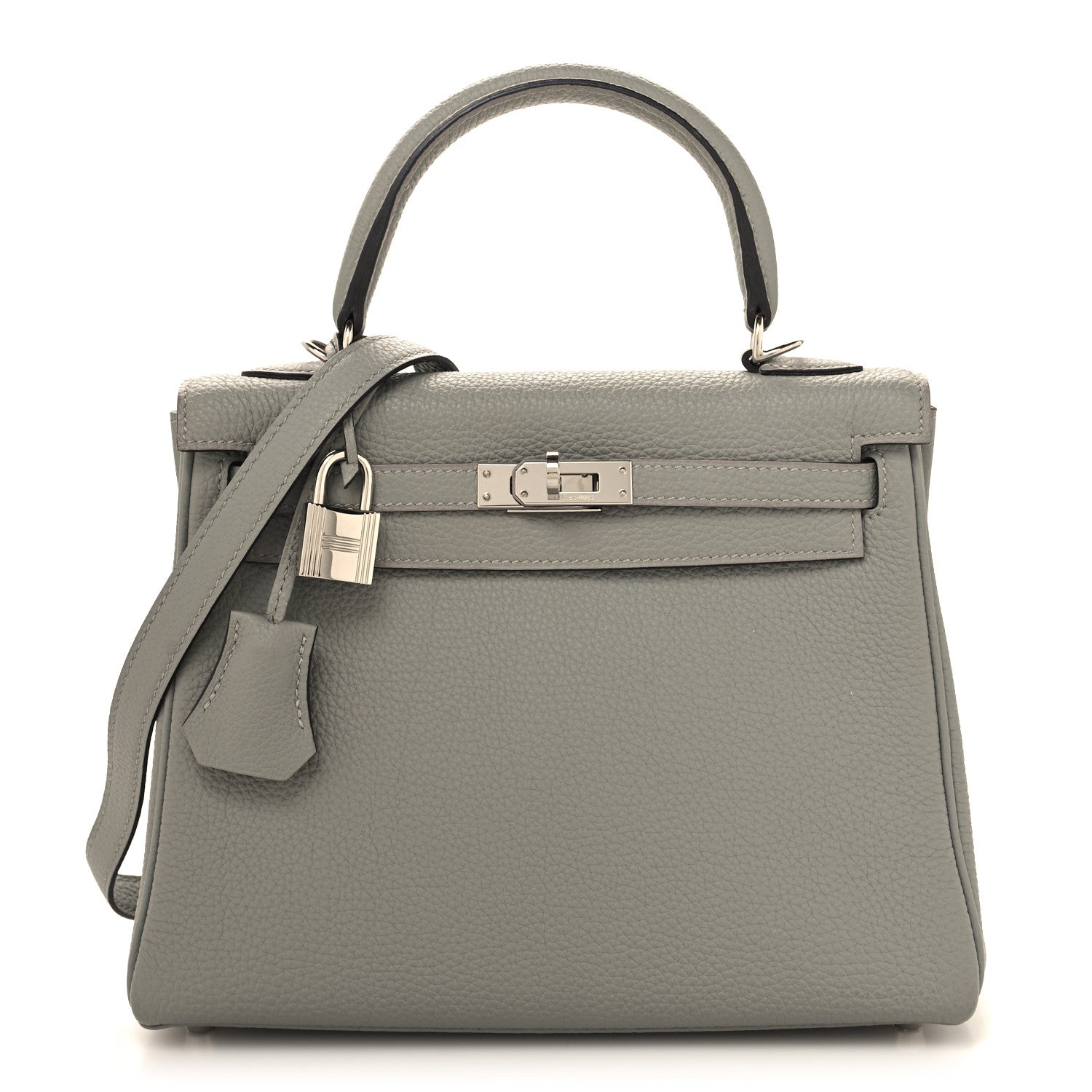 Hermes Togo Kelly Retourne 25 Gris Mouette 1 of 12