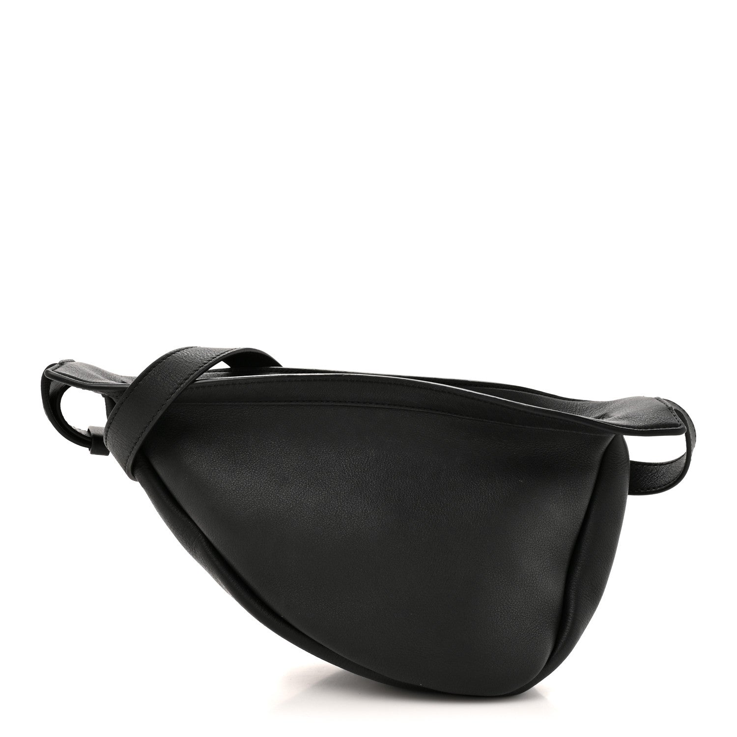 The Row Grained Calfskin Small Slouchy Banana Bag Black 1849596