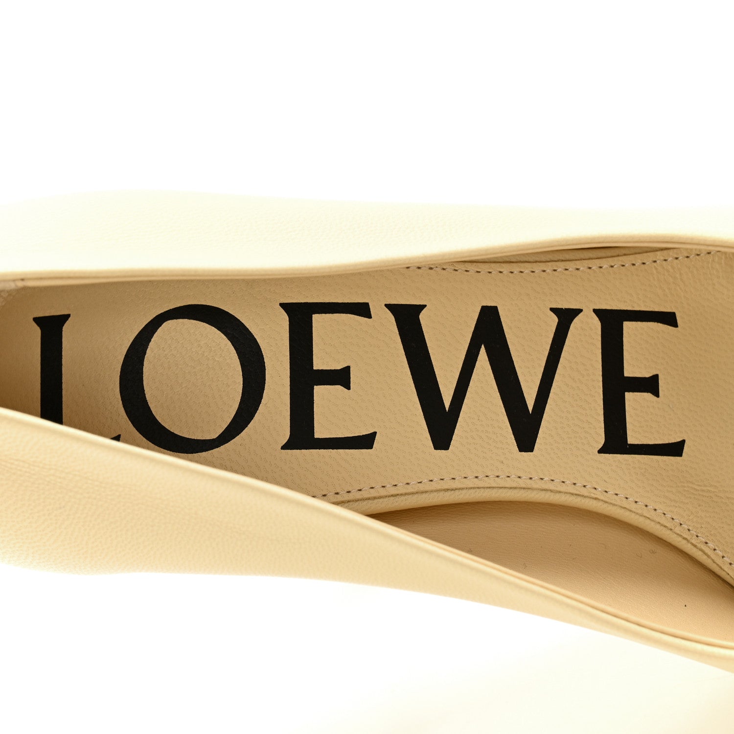 Loewe Goatskin Toy Pumps 37 Oat Milk 8 of 9