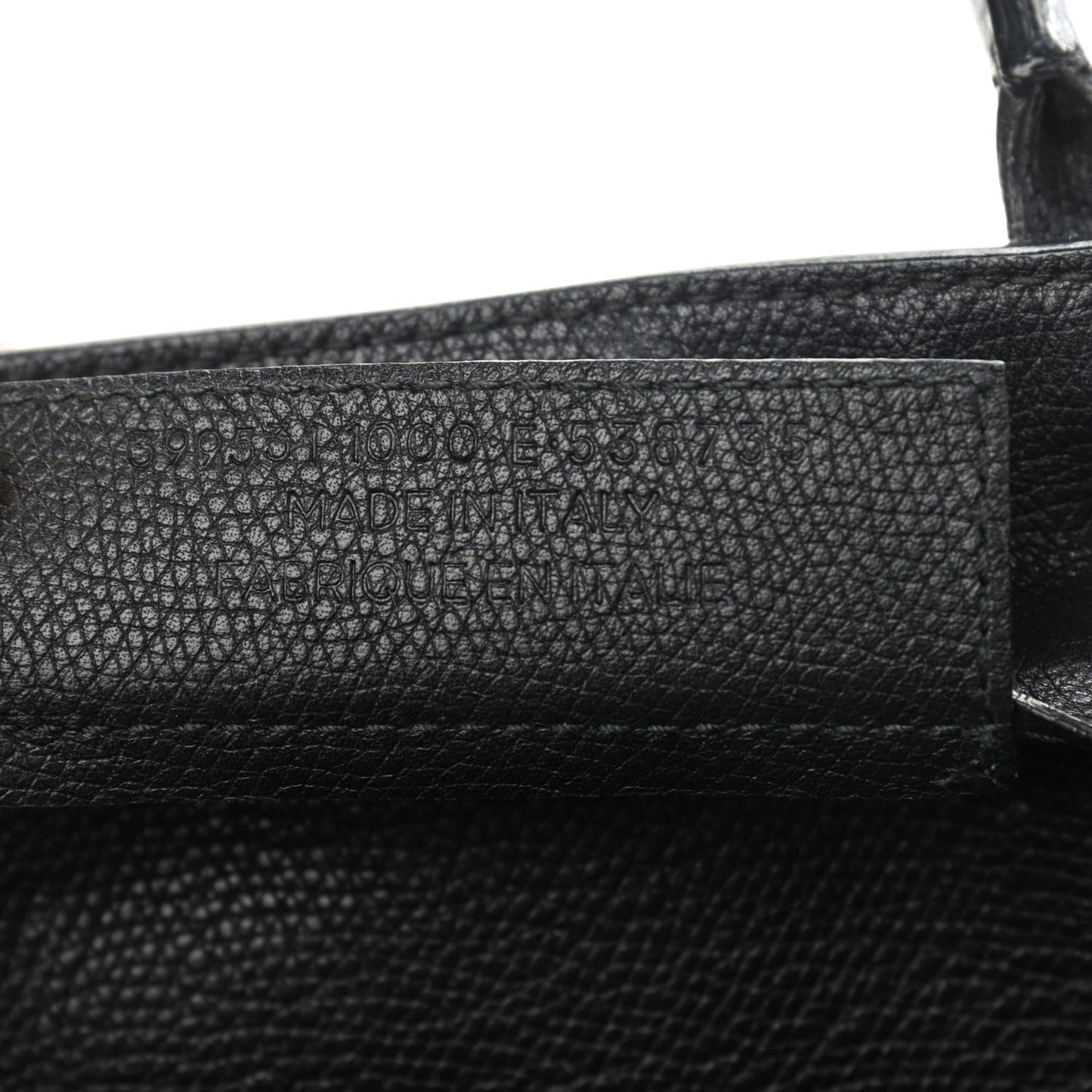 Grained Calfskin Plate Hardware Papier A6 Zip Around Tote Black