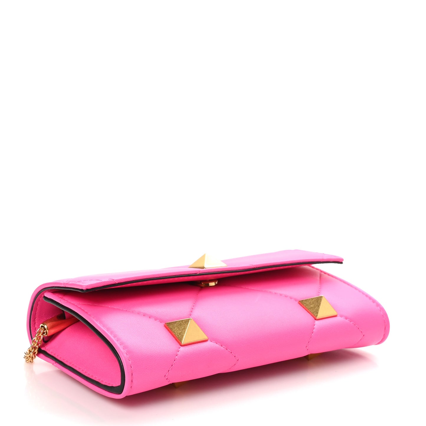 Nappa Roman Stud Wallet On Chain Pink PP