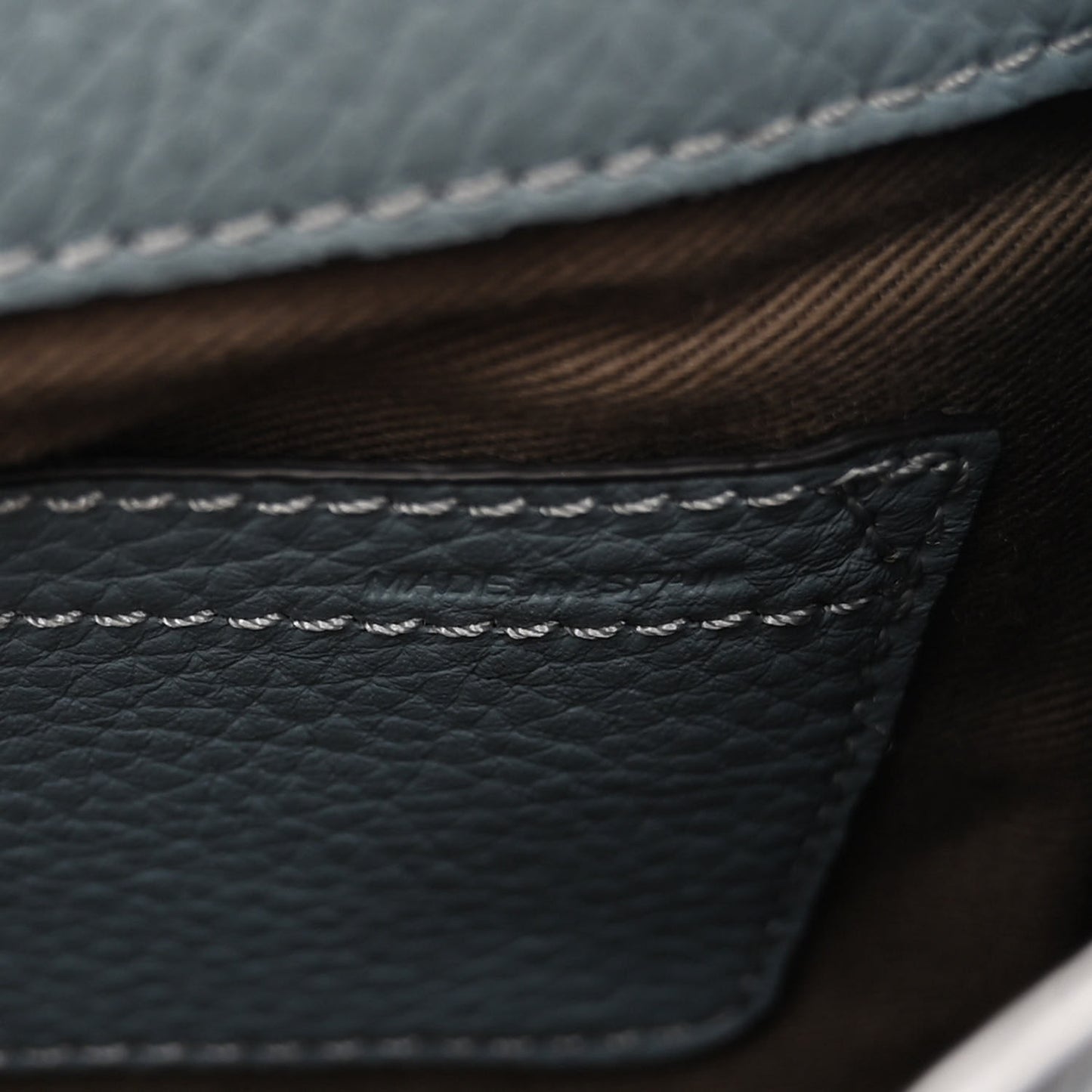 Calfskin Mini Marcie Round Crossbody Bag Rainy Blue