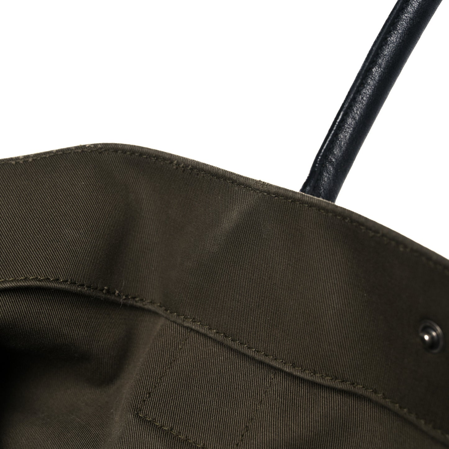 Linen Calfskin Rive Gauche Tote Khaki