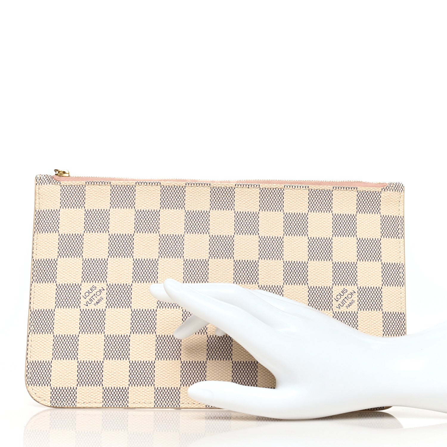 Louis Vuitton Damier Azur Neverfull MM GM Pochette Rose Ballerine 2 of 10