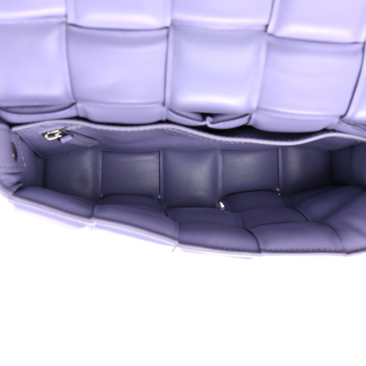 Nappa Maxi Intreccio Padded Cassette Crossbody Bag Lavender