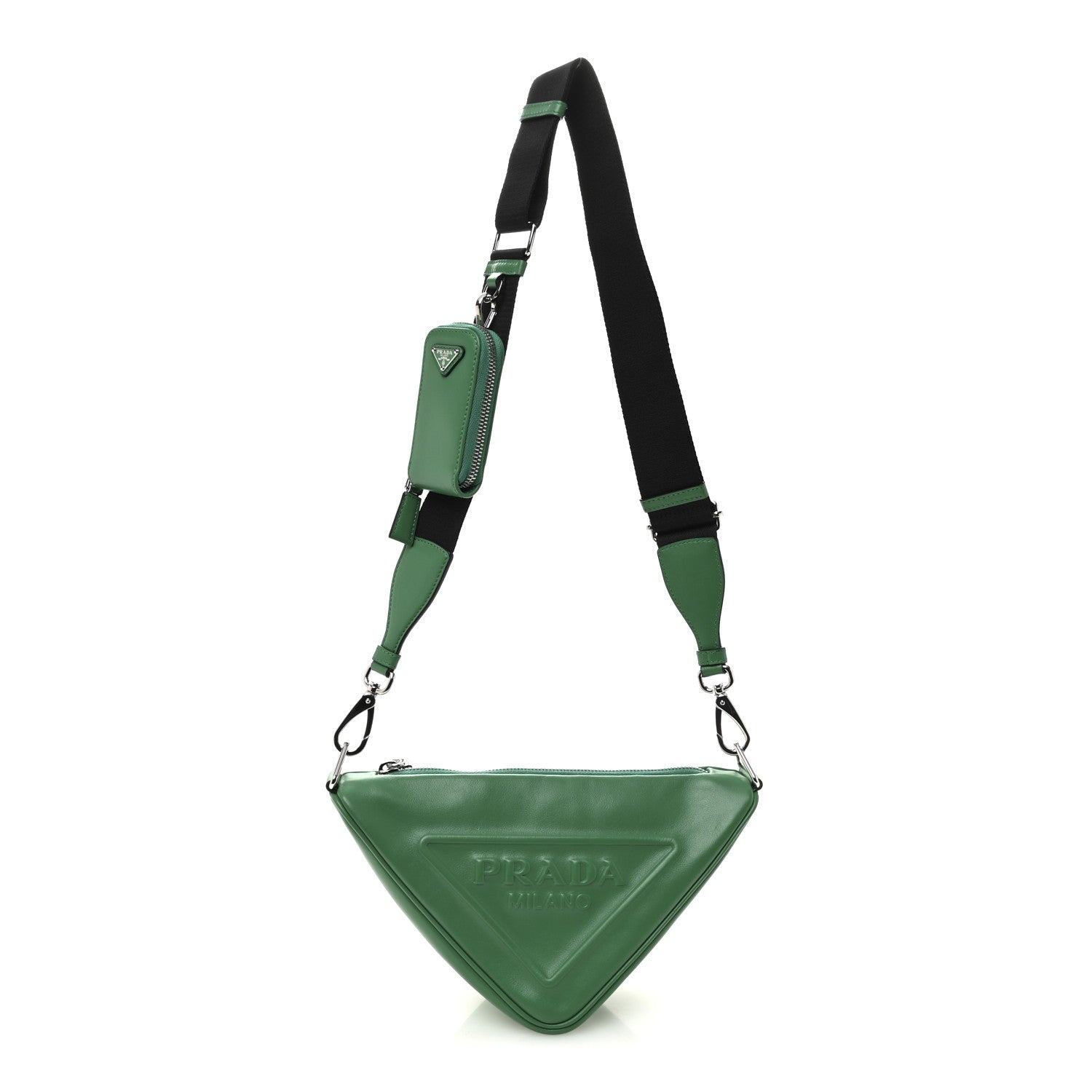 ユ*ア様 PRADA ダークグリーン ショルダーバッグ Prada Grace Lux Triangle Shoulder Bag Mango 1867237 – FASHIONPHILE